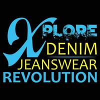 xplore denim jeanskläder revolutio t-shirt design vektor