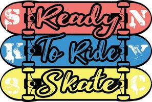 fahrbereites Skate-T-Shirt-Design vektor