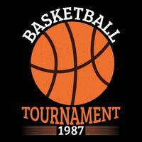 Basketball Turnier 1987 T-Shirt Design vektor