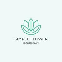 modern och enkel blomma logotyp mall vektor