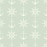 Schiff Anker Vektor nahtlos Muster. Boot Zubehör, Schiff Attribute monocolor Hintergrund. kreativ Textil, Hintergrund, Verpackung Papier Design.