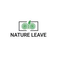 Natur verlassen minimalistisch Logo vektor