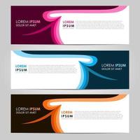 business set 3 vektor abstrakt banner designmall