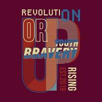 Revolution Beschriftung Grafik Typografie Vektor drucken t Hemd