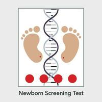 Neugeborene Screening Prüfung Vektor Illustration Infografik