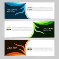 Business Set 3 Vektor abstrakte Banner Design-Vorlage