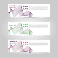 Business Set 3 Vektor abstrakte Banner Design-Vorlage