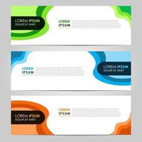 business set 3 vektor abstrakt banner designmall