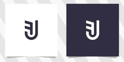 Brief jf fj Logo Design vektor