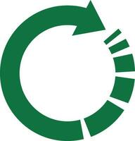 Grüner Pfeil, Recycling-Symbol für ökologisch reine Fonds vektor