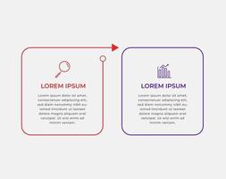 Vektor-Infografiken mit 2 Optionen oder Schritten Business-Vorlage vektor