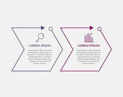 Vektor-Infografiken mit 2 Optionen oder Schritten Business-Vorlage vektor