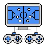 en platt design, ikon av dator spel vektor