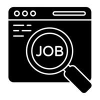 ein Symbol Design von Suche Job vektor