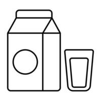 ein einzigartig Design Symbol von Milch Pack vektor