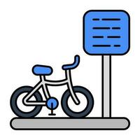 unik designikon för cykel vektor