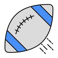 amerikansk fotboll ikon, platt design av rugby vektor