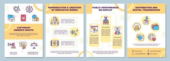 Broschürenvorlage für Urheberrechtsrechte vektor