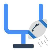 amerikanisch Fußball Symbol, eben Design von Rugby Tor vektor