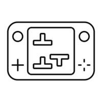 en linjär design, ikon av mobil spel vektor