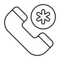 perfekt Design Symbol von medizinisch Anruf vektor