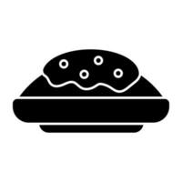 ein lecker Symbol von Essen Teller vektor