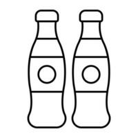 ett ikon design av mjölk flaskor vektor