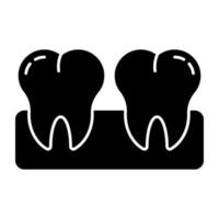 modern design ikon av tänder vektor