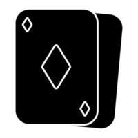 ein solide Design von Poker Karten Symbol vektor