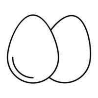 Eier Symbol, editierbar Vektor