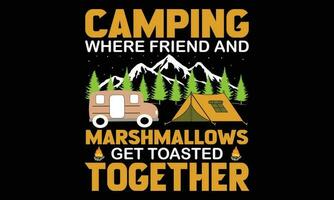 Camping ist meine Therapie t Hemd Design Vektor, Camping, wandern, draussen Abenteuer Grafik Vektor Illustration komisch Typografie Slogan Text zum t Hemd Design, Drucke, Poster. Sommer- Reise Abzeichen Sprichwort,