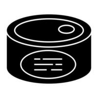 einzigartig Design Symbol von Dosen- Essen vektor