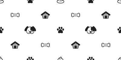 hund Tass sömlös mönster vektor franska bulldogg fotavtryck poo valp hus bricka bakgrund upprepa tapet scarf isolerat illustration tecknad serie