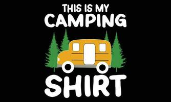 camping är min terapi t skjorta design vektor, camping, vandring, utomhus- äventyr grafisk vektor illustration rolig typografi slogan text för t skjorta design, grafik, affisch. sommar resa bricka ordspråk,
