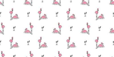 Flamingo nahtlos Muster Vektor Rosa Flamingos Vogel Karikatur Illustration Schal isoliert Fliese Hintergrund wiederholen Hintergrund
