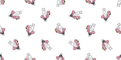 Björn sömlös mönster vektor polär Björn flamingo simning ringa strand sommar scarf isolerat tecknad serie illustration upprepa tapet bricka bakgrund rosa