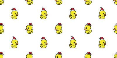 Anka sömlös mönster vektor jul sudd ducky ikon logotyp tecknad serie illustration fågel bruka upprepa tapet bricka bakgrund gåva slå in gul