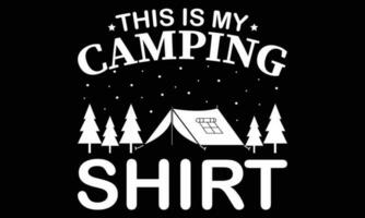 camping är min terapi t skjorta design vektor, camping, vandring, utomhus- äventyr grafisk vektor illustration rolig typografi slogan text för t skjorta design, grafik, affisch. sommar resa bricka ordspråk,