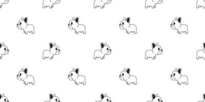 Hund nahtlos Muster Vektor Französisch Bulldogge Fliese Hintergrund Schal isoliert Hintergrund