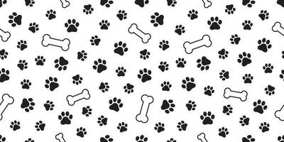Hund Pfote nahtlos Muster Vektor Französisch Bulldogge Hund Knochen Fliese Hintergrund Schal isoliert Hintergrund wiederholen