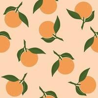 Orange nahtlos Muster. cool abstrakt und Obst Design Konzept. zum Mode Stoffe, Kinder Kleidung, Zuhause Dekor, Quilten, T-Shirts, Karten und Vorlagen, Sammelalbum und andere Digital Bedürfnisse vektor