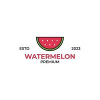 kreativ Wassermelone Logo gut zum frisch organisch Obst Produkt Design Vektor Illustration