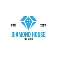 kreativ diamant hus logotyp lämplig för företag design vektor illustration aning