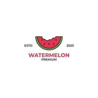 kreativ vattenmelon logotyp Bra för färsk organisk frukt produkt design vektor illustration