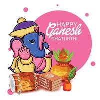 Happy Ganesh Chaturhi vektor