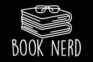 Buch Nerd komisch Buch Liebhaber T-Shirt Design vektor