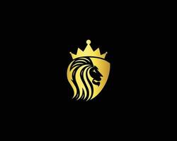 Löwe Illustration Vorlage Logo Luxus Gold königlich König Löwe Krone Symbol Prämie Vektor Symbol Vorlage.