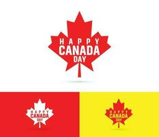 glücklich Kanada Tag Hintergrund mit rot Ahorn Blatt. Vektor Illustration. Papier Kunst Stil