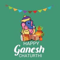 Happy Ganesh Chaturhi vektor