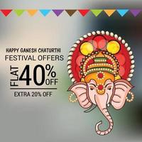 Happy Ganesh Chaturhi 40 Prozent Rabatt vektor